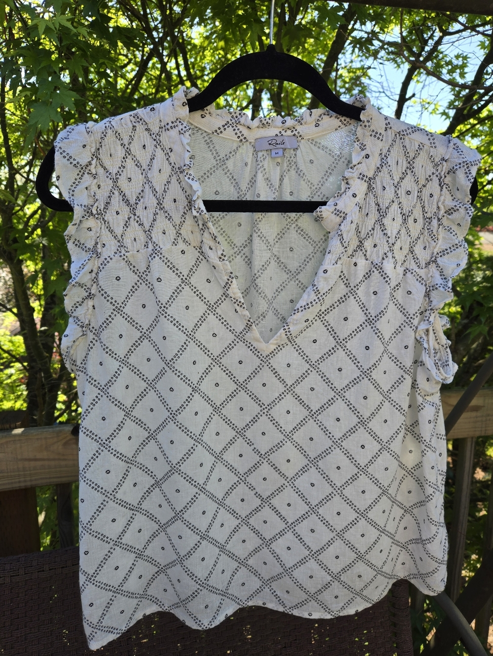 Rails Arlene Ivory Zanzibar Sleeveless Top - M